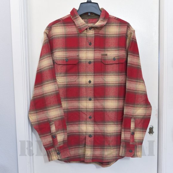 RED NWT Men’s Flannel Shirt Orvis - Picture 3 of 10